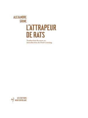 cover image of L'attrapeur de rats